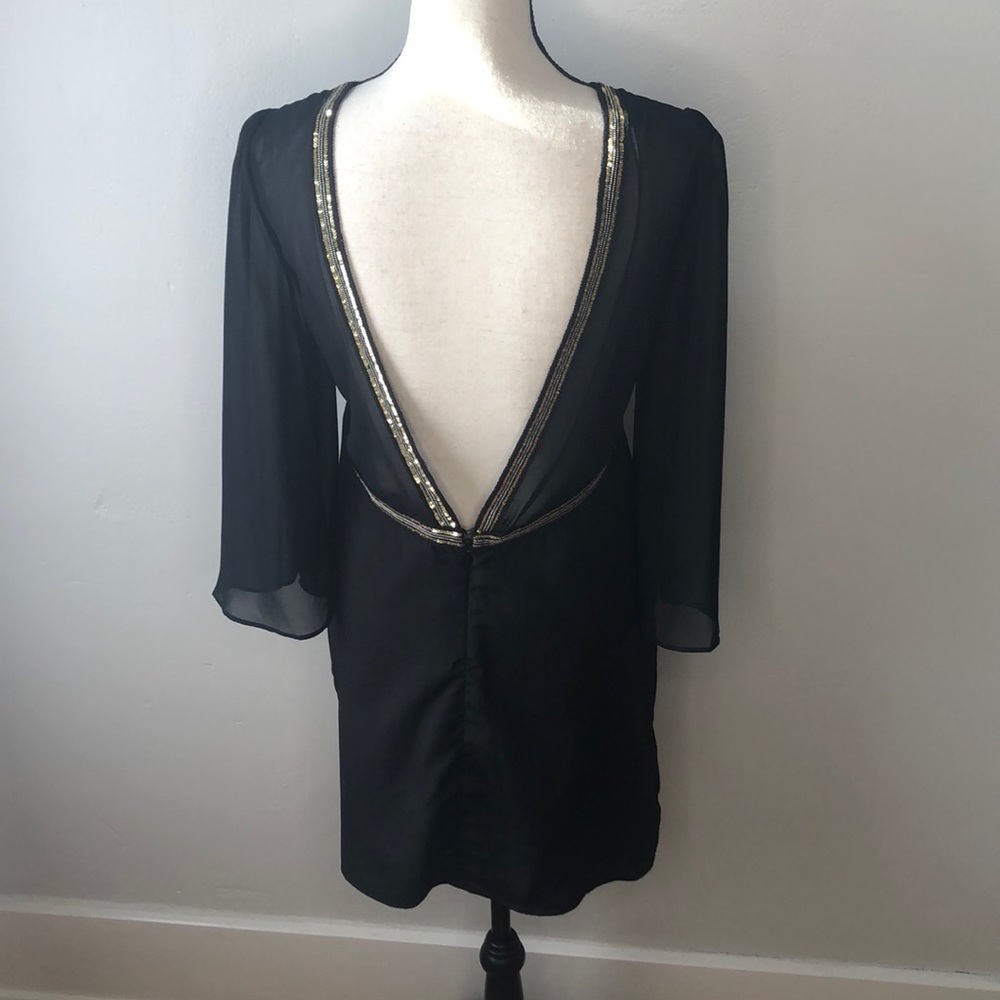 Bcbgeneration Sequin Open Back Chiffon Dress - image 8